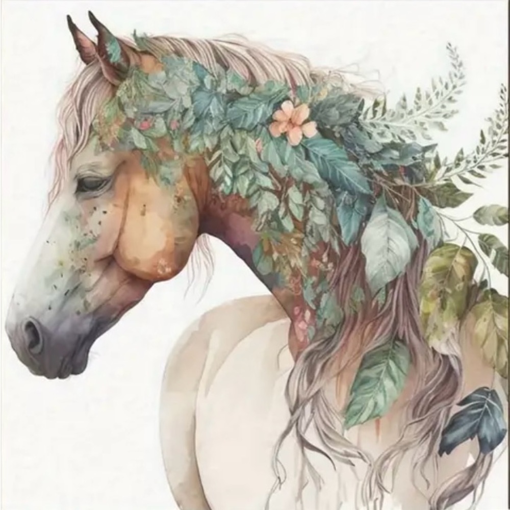 NWT- 8x8 Diamond Art Kit. Whimsical Horse.